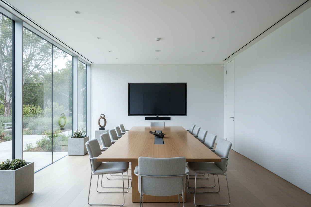 An empty modern meeting room